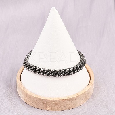 316 Surgical Stainless Steel Cuban Link Chain Bracelets BJEW-C125-12AS-1