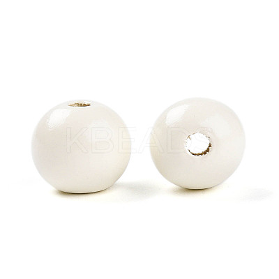 Painted Natural Wood Beads WOOD-A018-16mm-04-1