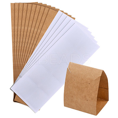 60Pcs Rectangle Foldable Cardboard Necklace Display Cards CDIS-GL0001-02-1