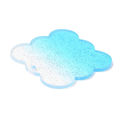 Transparent Acrylic Pendants TACR-F005-01-1