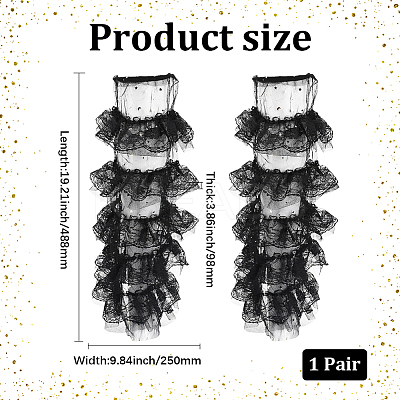 Polyester Lace Leg Sleeves AJEW-WH20080-23A-1