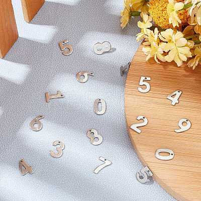 200Pcs 10 Style 201 Stainless Steel Charms STAS-SC0003-40-1