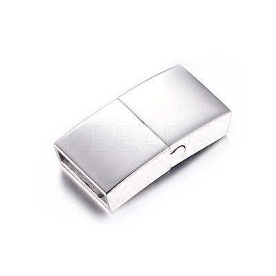 Tarnish Resistant 304 Stainless Steel Magnetic Clasps with Glue-in Ends X-STAS-I011-04-1