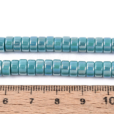 AB Color Plated Opaque Glass Beads Strands LS-GLAA-T026-3x6mm-P08-1