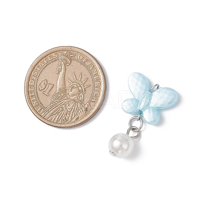 Opaque Acrylic Butterfly Pendants PALLOY-JF04289-01-1
