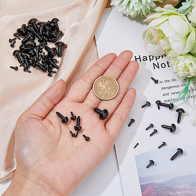 100Pcs Craft Plastic Doll Eyes DIY-FH0006-71-1