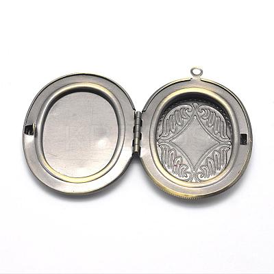 Brass Locket Pendants KK-F717-22AB-NR-1