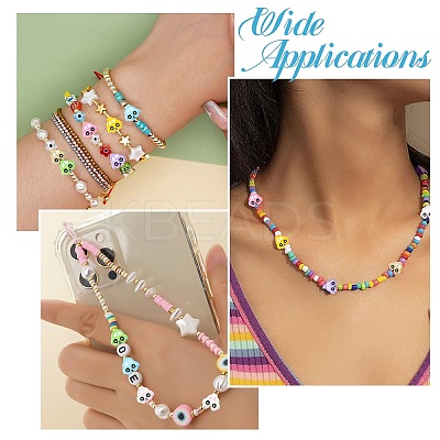 45Pcs 9 Colors Baking Paint Zinc Alloy Beads FIND-CJ0003-85-1
