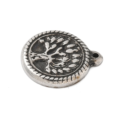 304 Stainless Steel Tibetan Style Pendants STAS-S185-07AS-B-1