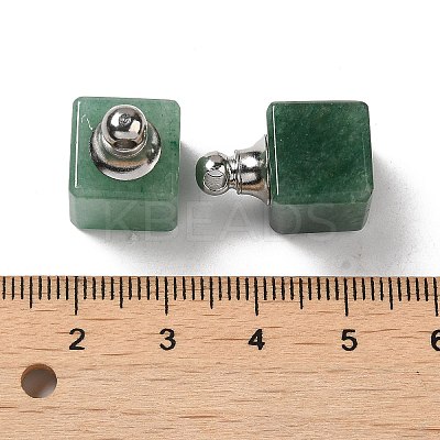 Natural Mixed Gemstone Perfume Bottle Pendants G-Z039-04P-1