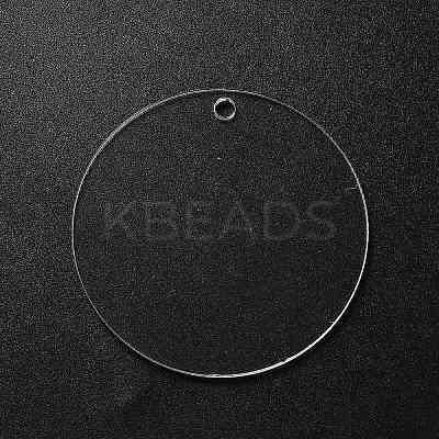 Transparent Acrylic Blank Pendants TACR-Z003-01H-1