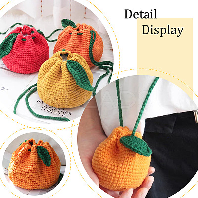 Hand Woven Cotton Coin Purse AJEW-WH0314-84B-1