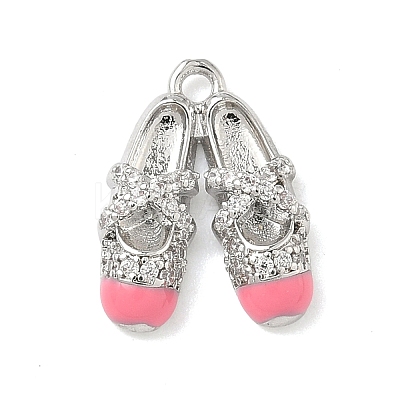 Brass Micro Pave Cubic Zirconia Pendants KK-P342-02P-02-1