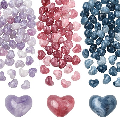 50Pcs Opaque Acrylic Beads OACR-YW0003-11D-1