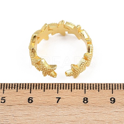 Brass Adjustable Cuff Rings for Women RJEW-H256-16G-1