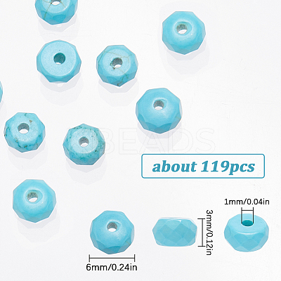 1 Strand  Natural Howlite Beads Strands TURQ-SC0001-25-1