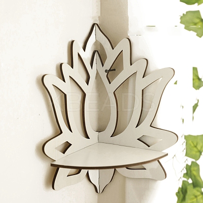 Lotus Wooden Shelf for Crystals PW-WGC3CDC-11-1