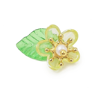 5Pcs Acrylic Pendants PALLOY-JF02962-1