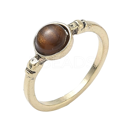 Alloy with Acrylic Finger Rings Sets RJEW-Z119-01AG-1