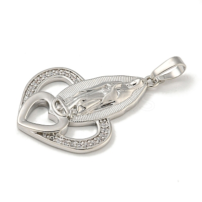 Brass Micro Pave Cubic Zirconia Pendants KK-I714-03P-1