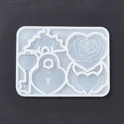 DIY Gothic Style Heart Theme Ornament Silicone Molds LS-DIY-E065-05-1