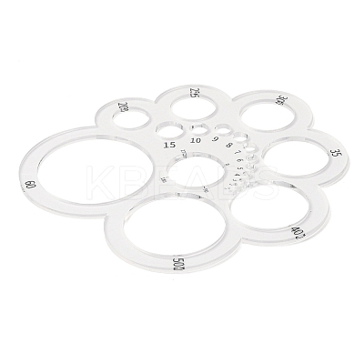Transparent Acrylic Round Leather Cutting Tool AJEW-WH0505-19-1