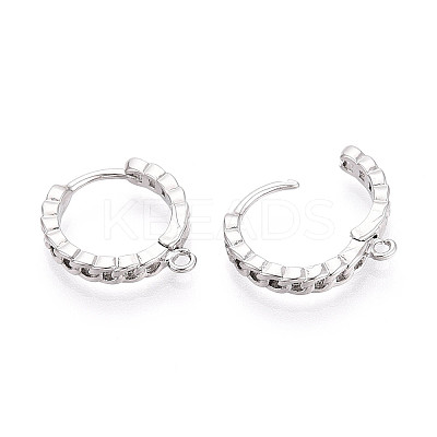 Brass Hoop Earring Findings KK-N267-34P-1
