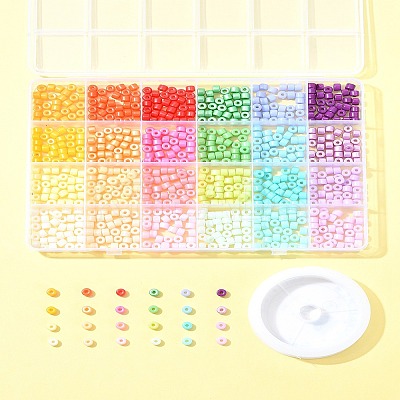 DIY Column Baking Paint Glass Seed Beads Bracelets Making Kits SEED-FS0001-39-1
