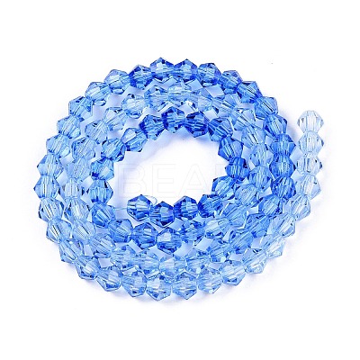 Gradient Color Baking Paint Glass Bead Strands LS-DGLA-A039-T4mm-A020-1