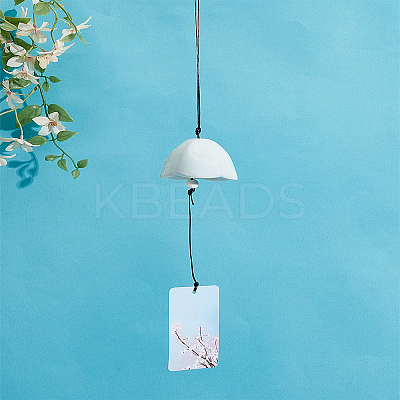 Japanese Style Ceramic Wind Chimes AJEW-WH0609-148B-1