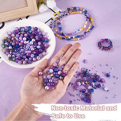 2 Bag Glass Round Beads Set JX547N-1