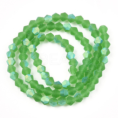 Imitate Austrian Crystal Bicone Frosted Glass Beads Strands EGLA-A039-T3mm-MB03-1