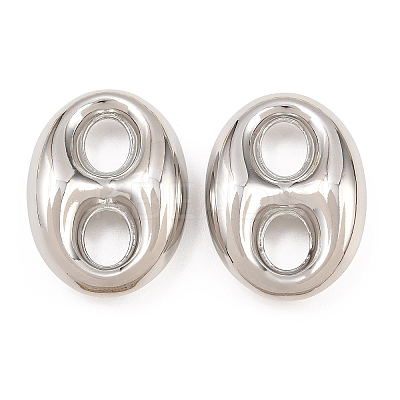Brass Oval Links Connector Charms KK-H292-47P-02-1