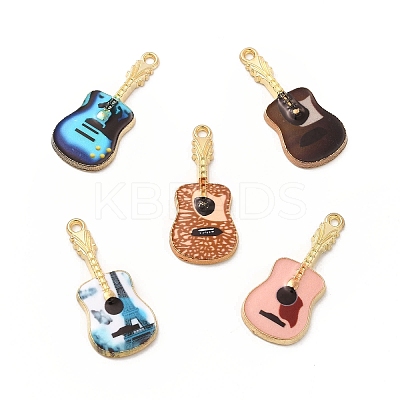 Rack Plating Golden Tone Alloy Pendants ENAM-M051-14G-1