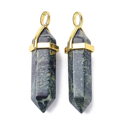Natural Kambaba Jasper Pointed Pendants G-G025-01G-17-1