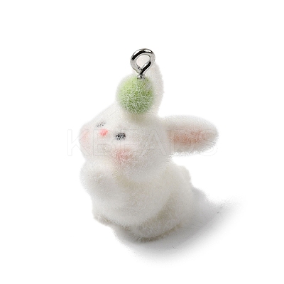 Easter Opaque Resin Pendants RESI-F062-03B-1
