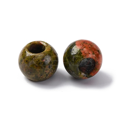 Natural Unakite European Beads LS-G-B130-01-1