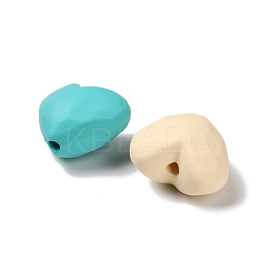 Spray Printed Opaque Acrylic Beads OACR-P032-08M-1