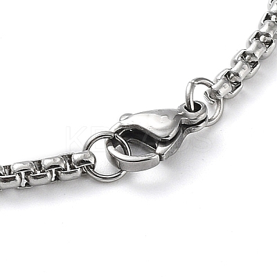 Non-Tarnish 304 Stainless Steel Dumbbell Pendant Necklaces NJEW-Z023-01P-1