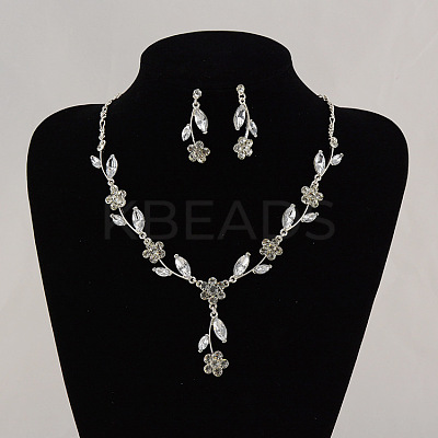 Alloy Rhinestone Jewelry Sets FS-WG30807-01-1