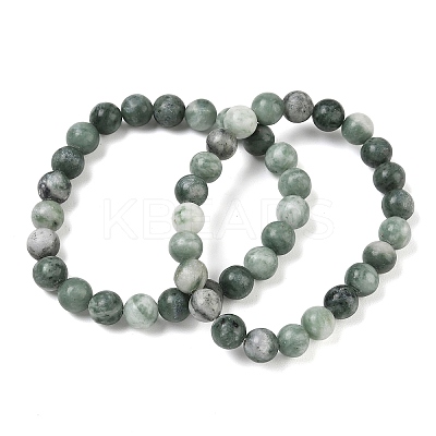Natural Jade Round Beaded Stretch Bracelets GG-CBA12F1-02A-03-1