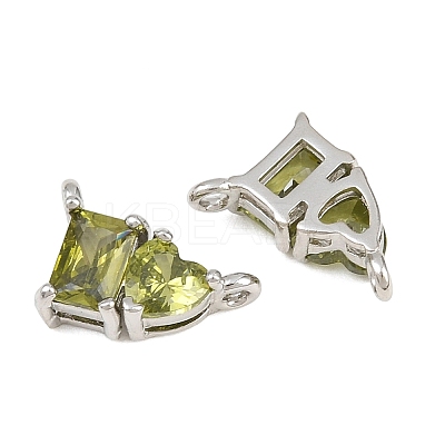 Brass Pave Cubic Zirconia Charms CU-CBA6A75-04P-12-1