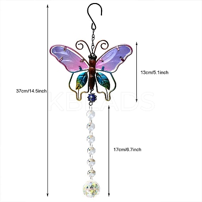 Crystal Ball Chandelier Suncatcher Prisms Hanging Ornament BUER-PW0001-135B-1