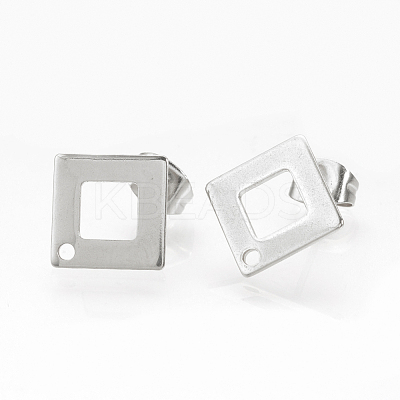 Tarnish Resistant 304 Stainless Steel Stud Earring Findings STAS-Q223-07A-1