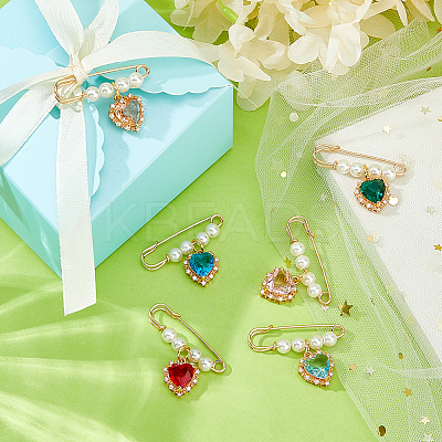 6Pcs Alloy Brooches JEWB-FH00051-1