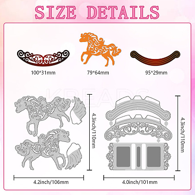 Carbon Steel Cutting Dies Stencils DIY-WH0309-2104-1