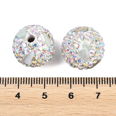 Handmade Polymer Clay Rhinestone Beads CLAY-H009-03B-1