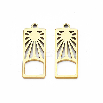 Ion Plating(IP) 201 Stainless Steel Pendants STAS-T063-171G-1