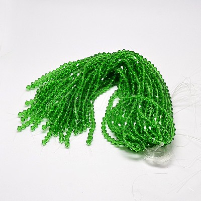 Imitate Austrian Crystal Bicone Glass Beads Strands GLAA-F029-3x3mm-03-1