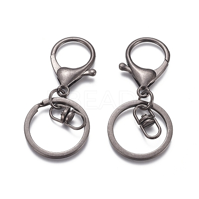 Iron Alloy Lobster Claw Clasp Keychain KEYC-D016-B-1